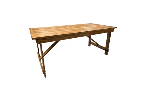 401017 Antique Rustic Folding Table 6X3 295X295