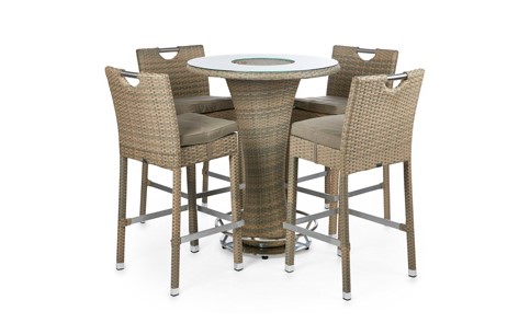 Rattan Wicker Bar Table Garden, Outdoor Wicker Bar Table And Chairs